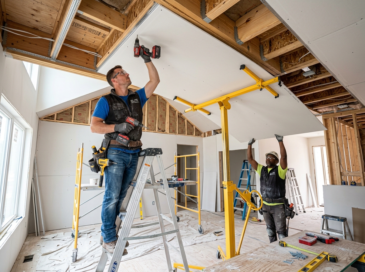 Ceiling drywall repair