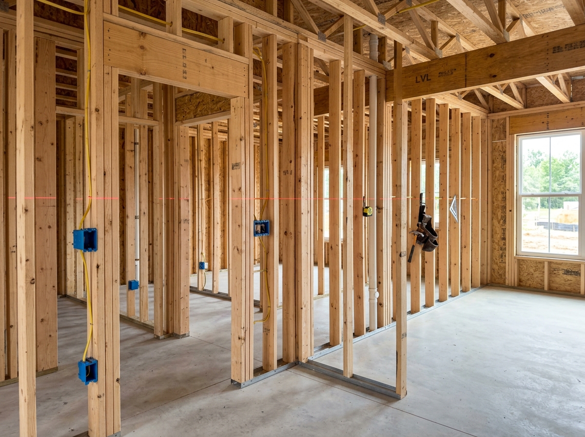 Interior wall framing