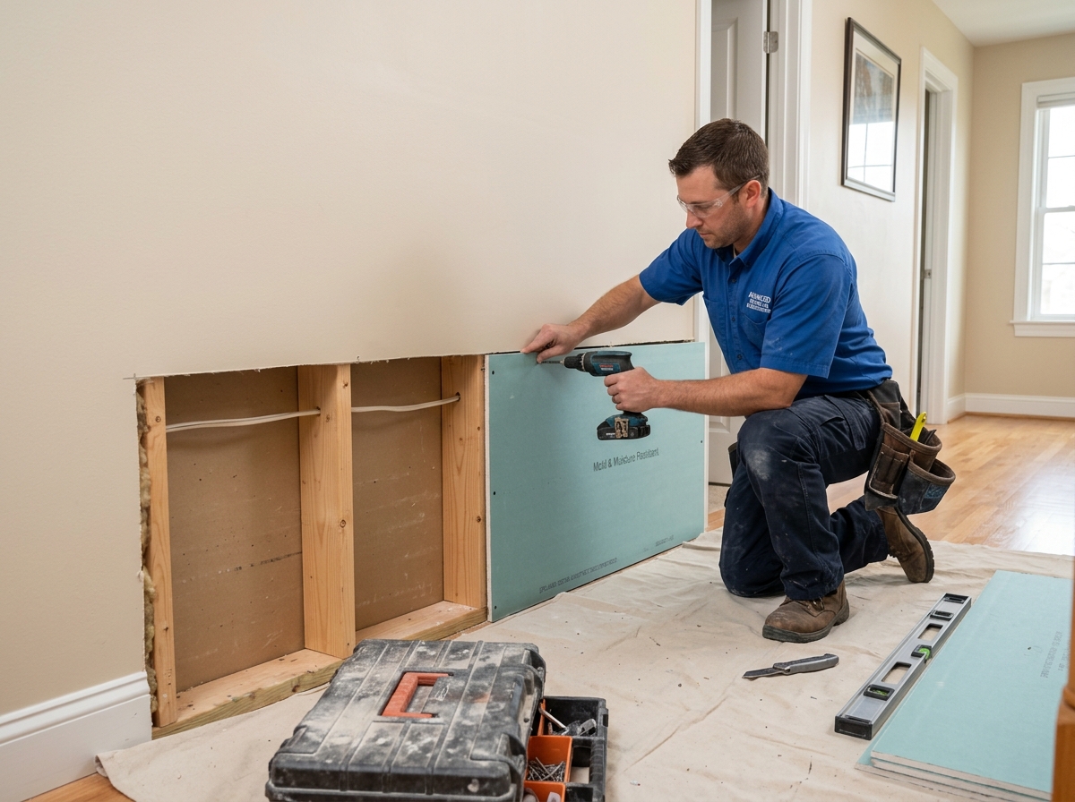 Drywall finishing work